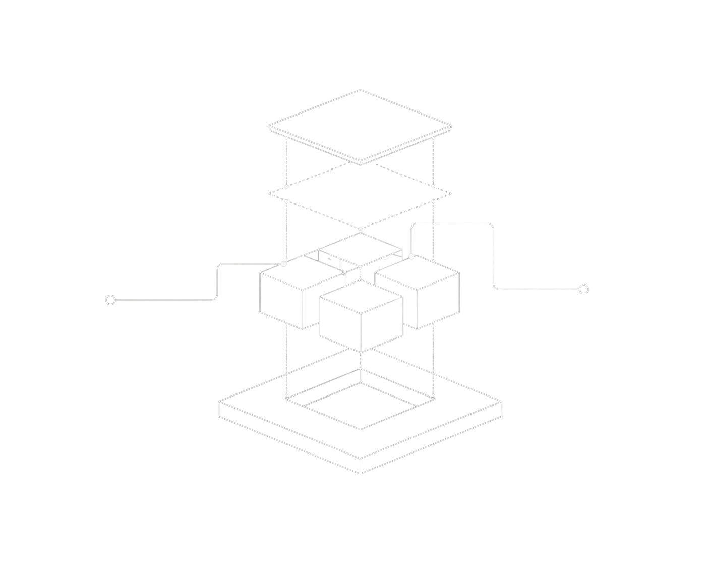Line art illustration of a home server
