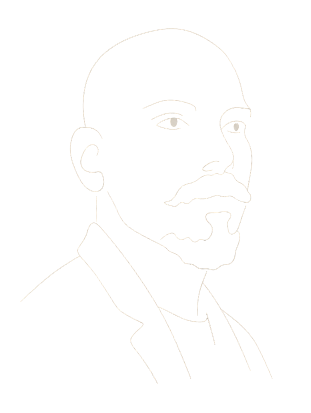 Line art portrait of Muhammed Roshan Palayamkot